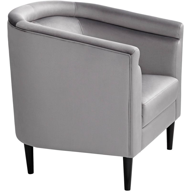 55 Downing Street Jessica Gray Velvet Accent Chair