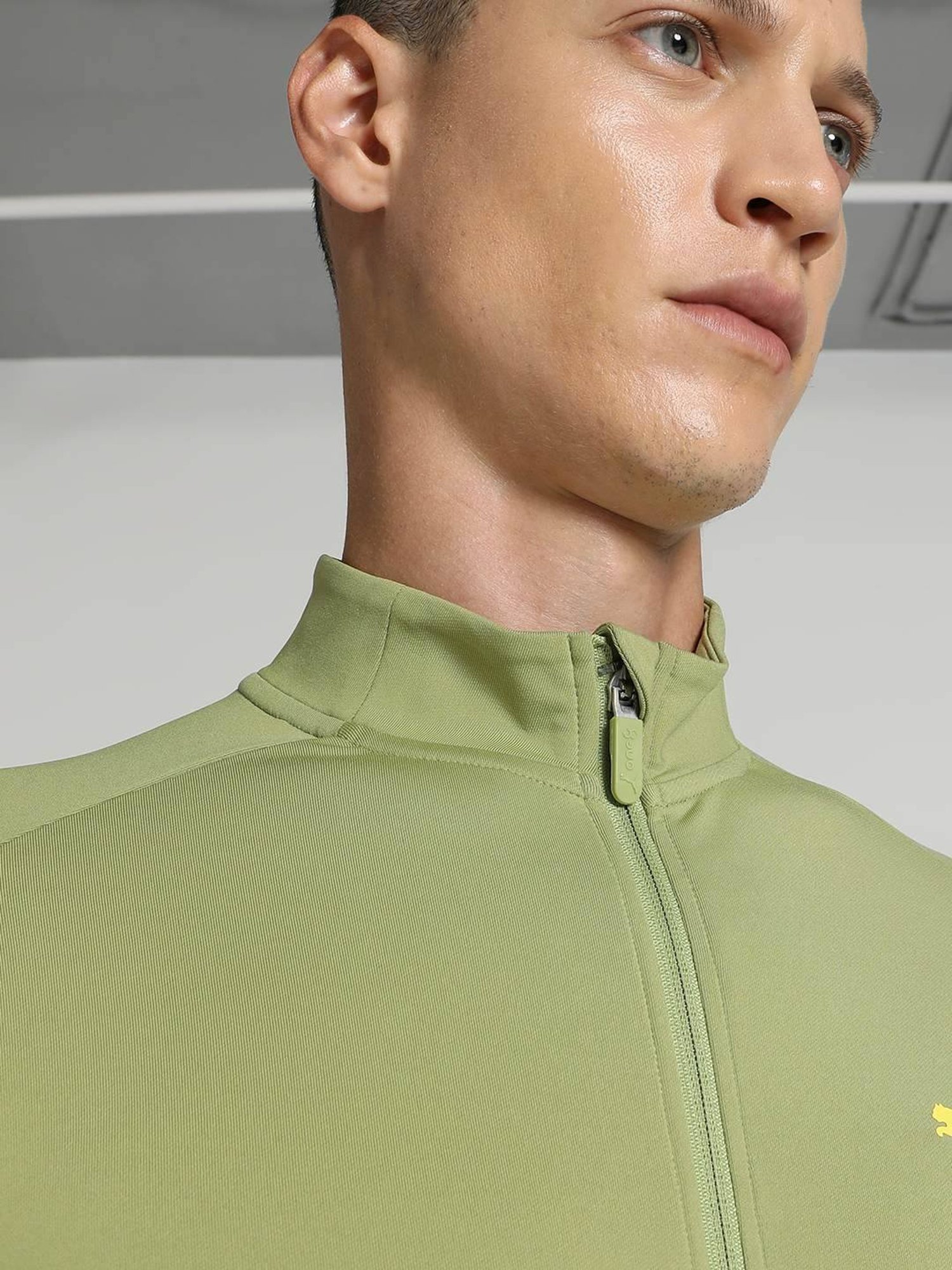 Puma Green Slim Fit Sports Jacket