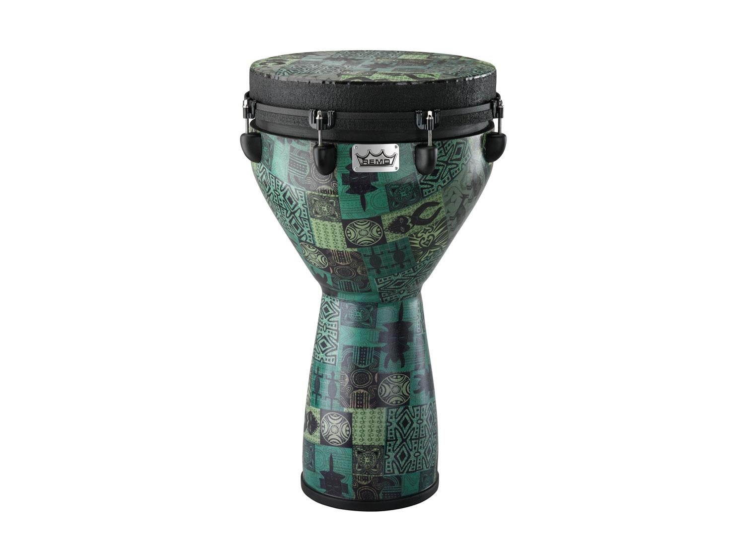 Remo Djembe, Key-Tuned, Green Kinte, 14-by-25-Inch
