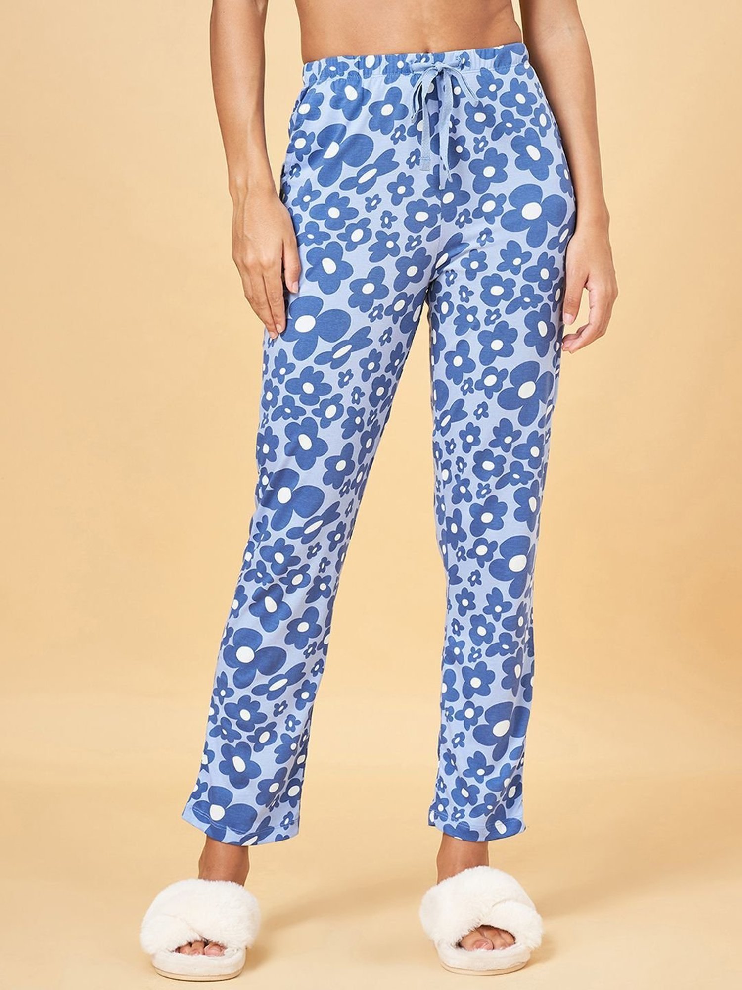 Dreamz by Pantaloons Blue Cotton Printed Pyjamas