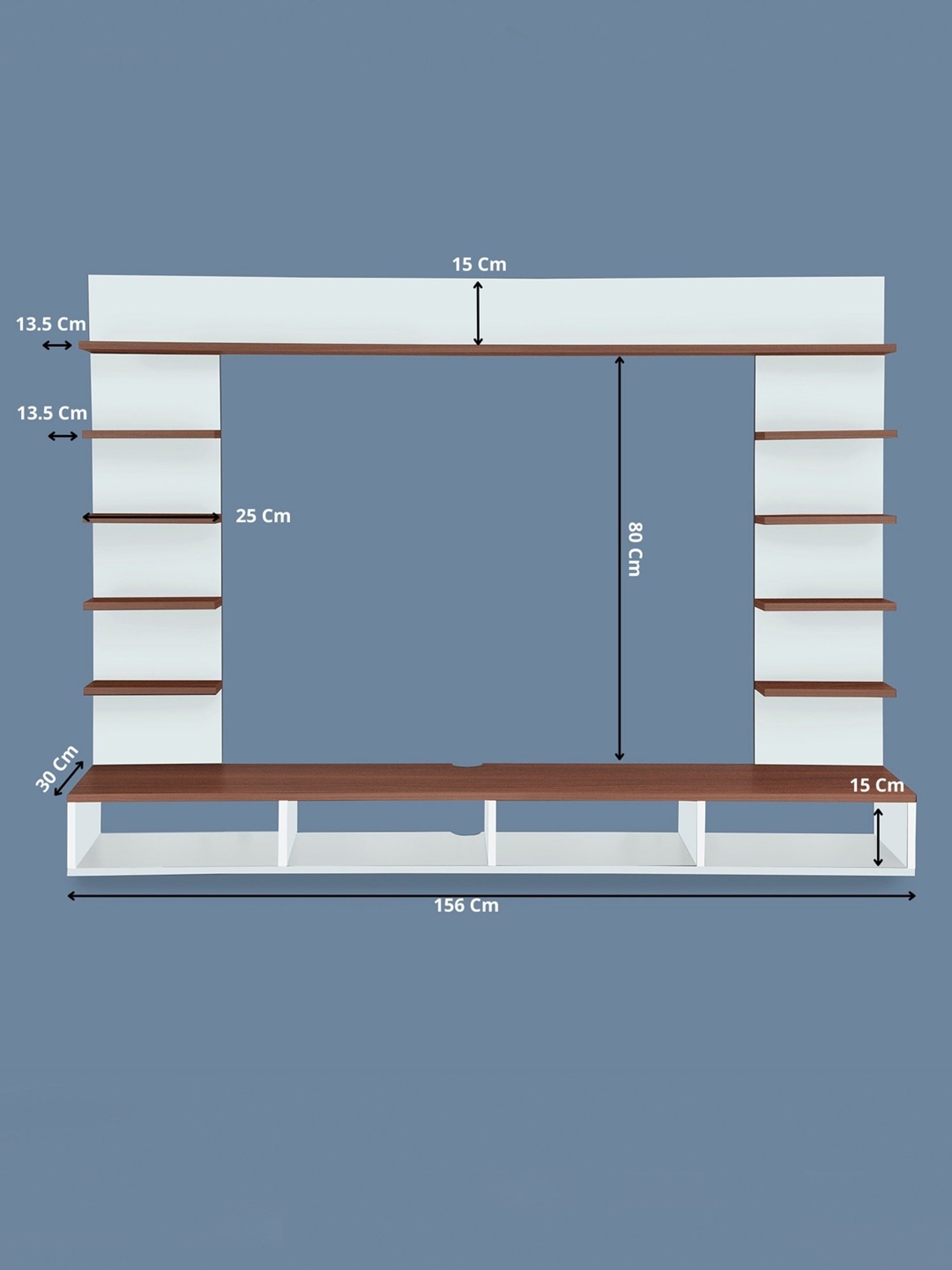 Delite Kom Flex Flowery Wenge & Acacia Dark Engineered Wood TV Entertainment Unit