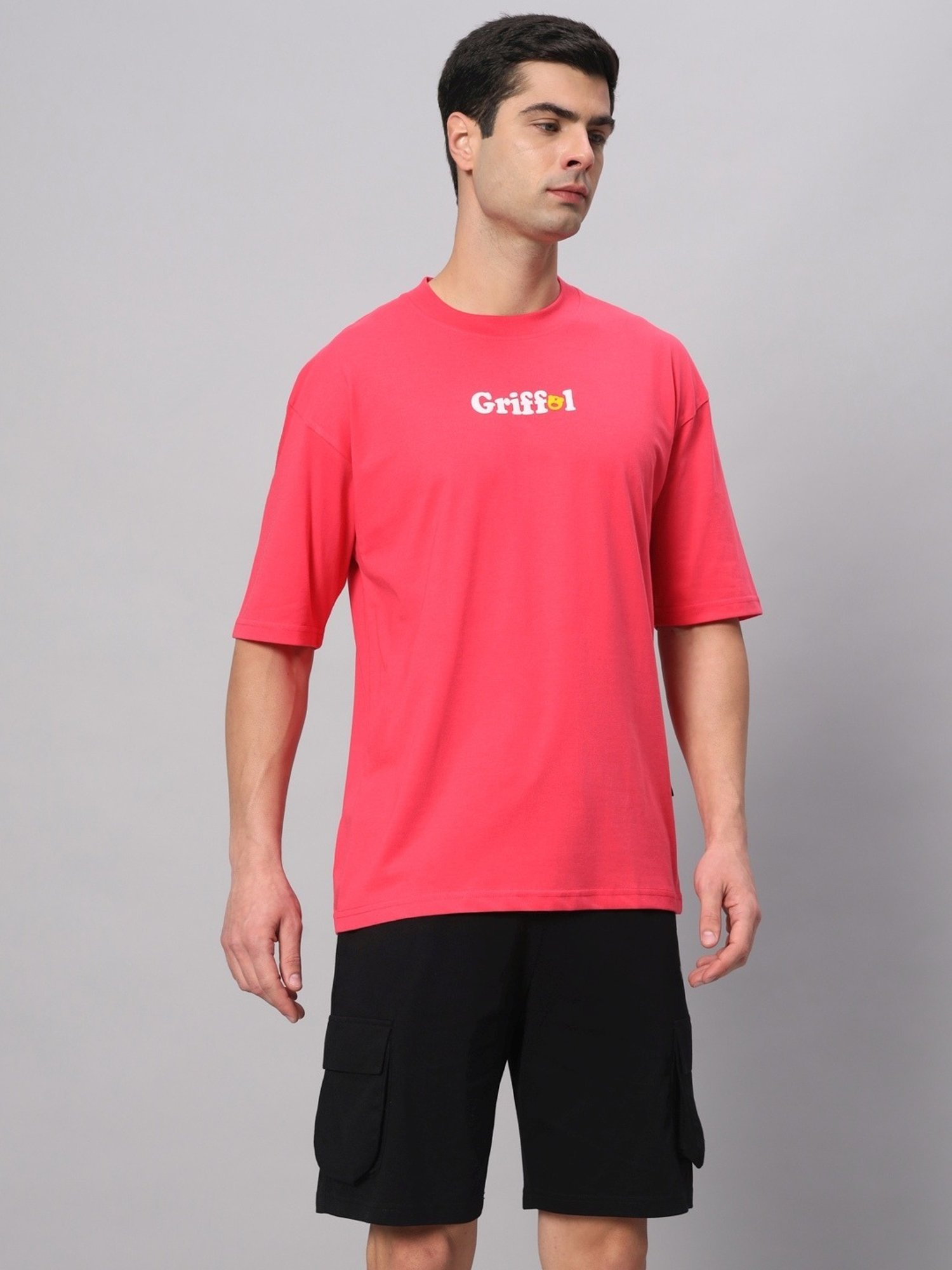 Griffel Pink Cotton Loose Fit Printed Co-Ord Set