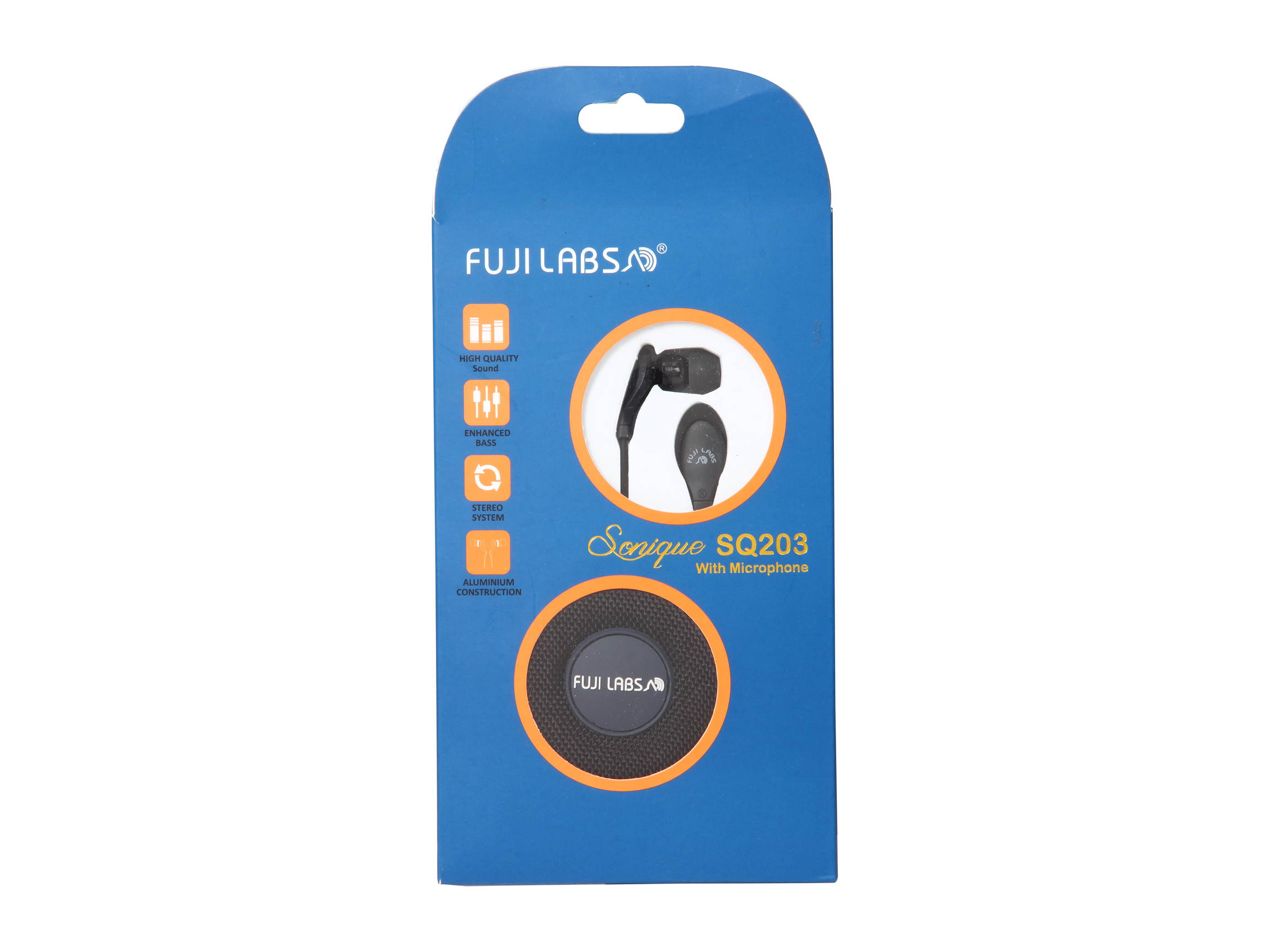 Fuji Labs Sonique SQ203 Designer In-Ear Headphones with In-line Mic