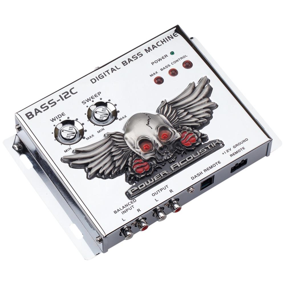 POWER ACOUSTIK BASS-12C BASS-12C Digital Bass Machine with Chrome Finish & Subsonic Filter