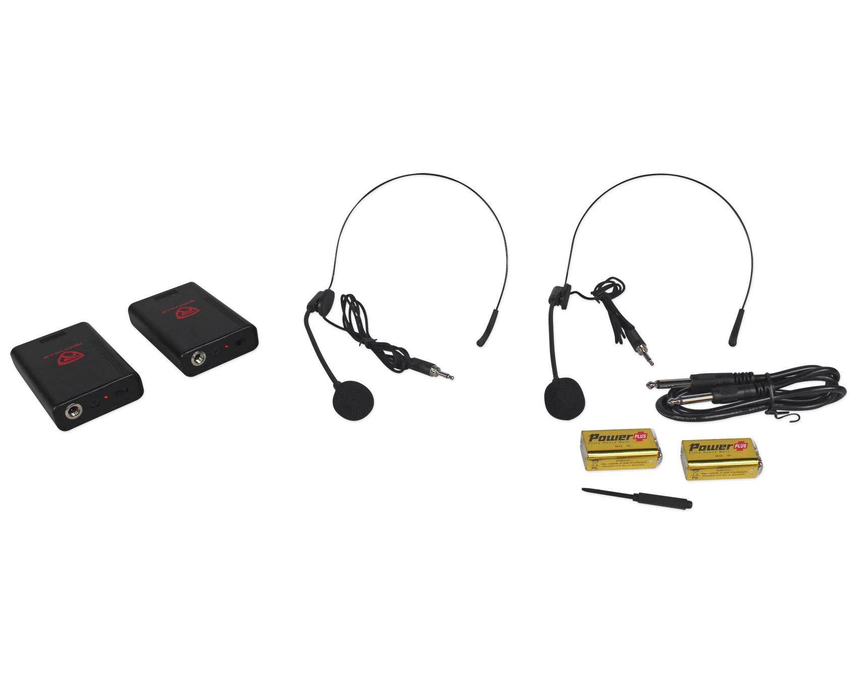Rockville RWM1203VS VHF Wireless Dual Headset Microphone Mic System