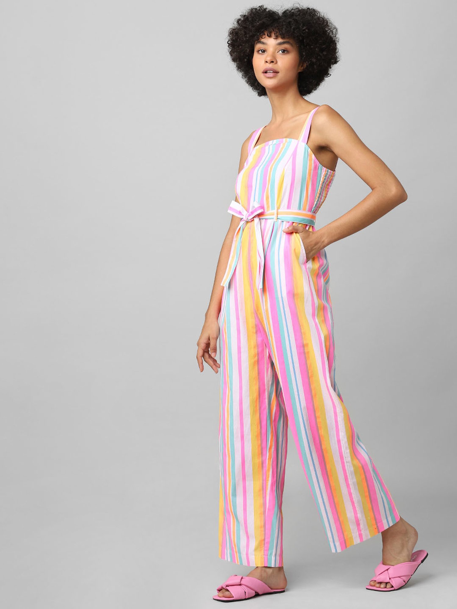Only Multicolor Striped Jumpsuit