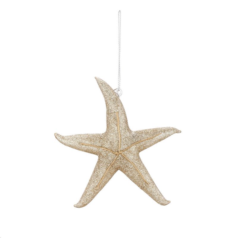DEMDACO Gold Crystal Starfish Ornament 5 x 5 - Gold