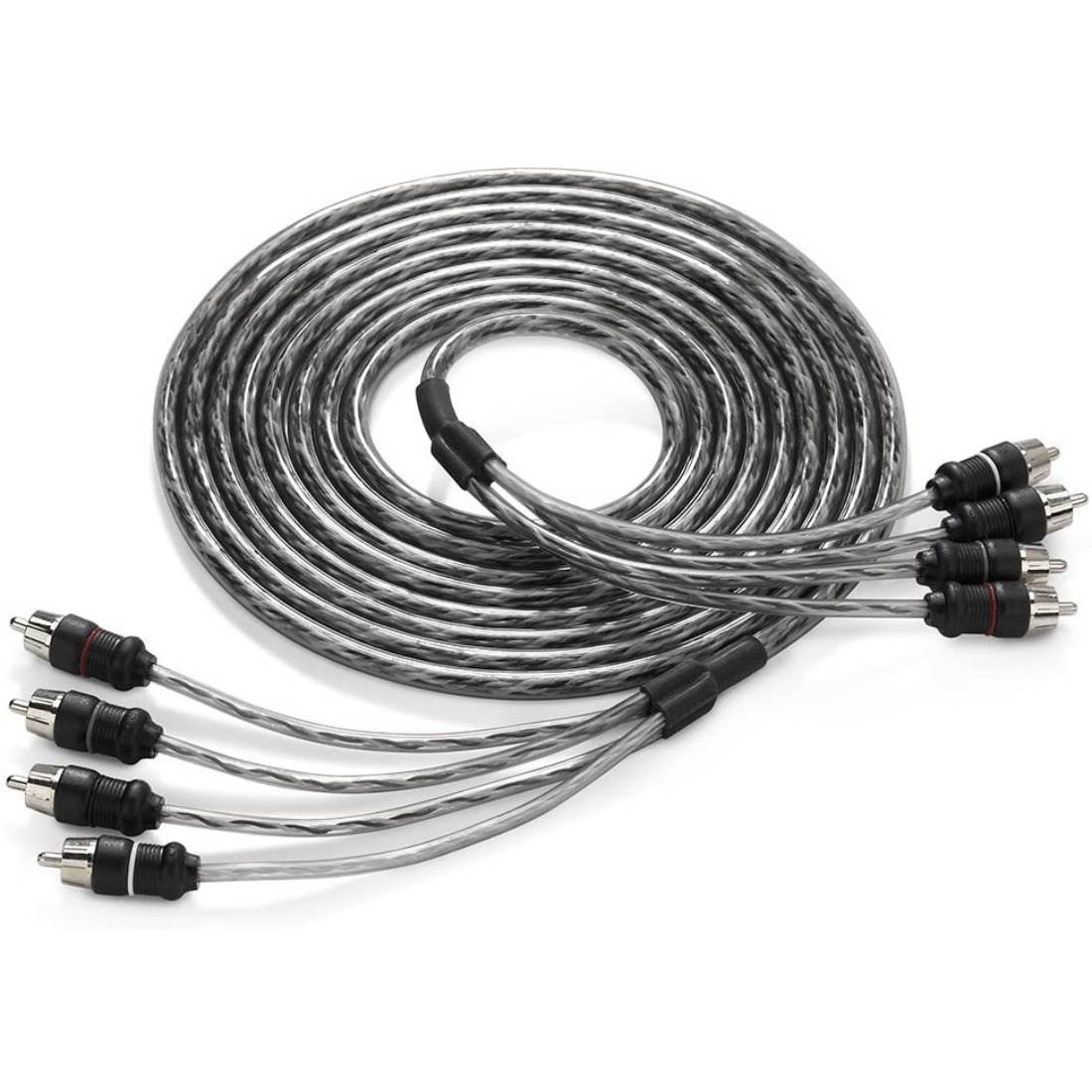jl audio xd-clraic4-18 4-channel twisted-pair audio interconnect cable with molded connectors, 18-feet