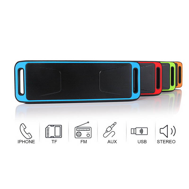 Portable Wireless Speaker Bluetooth 4.0 Stereo Subwoofer TF USB FM Radio Built-in Mic Dual Speaker Bass Sound Speakers