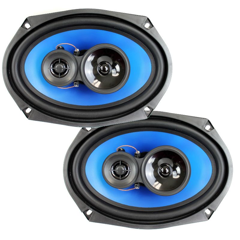 Q Power 6x9-Inch 500W 3-Way Speakers (2) + 6.5" 300W 2-Way Car Speakers (2)