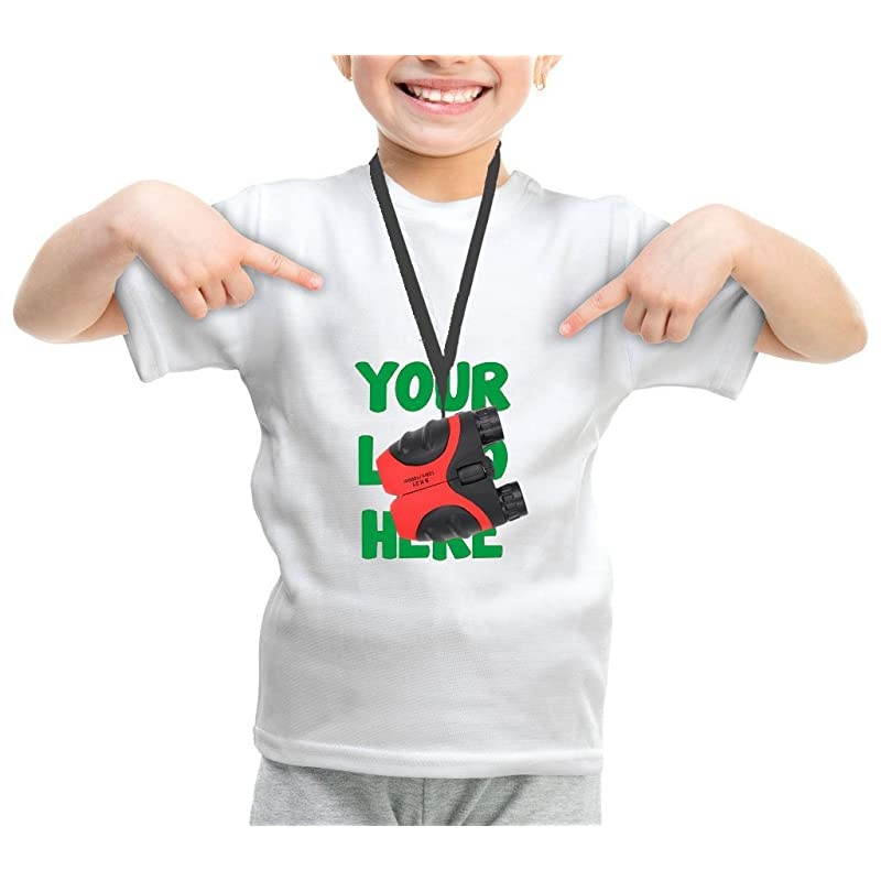 Compact Shock Proof Binocular for Kids Toys for 3-12 Year Old Girls to Watching Wildlife or Hiking(Red)