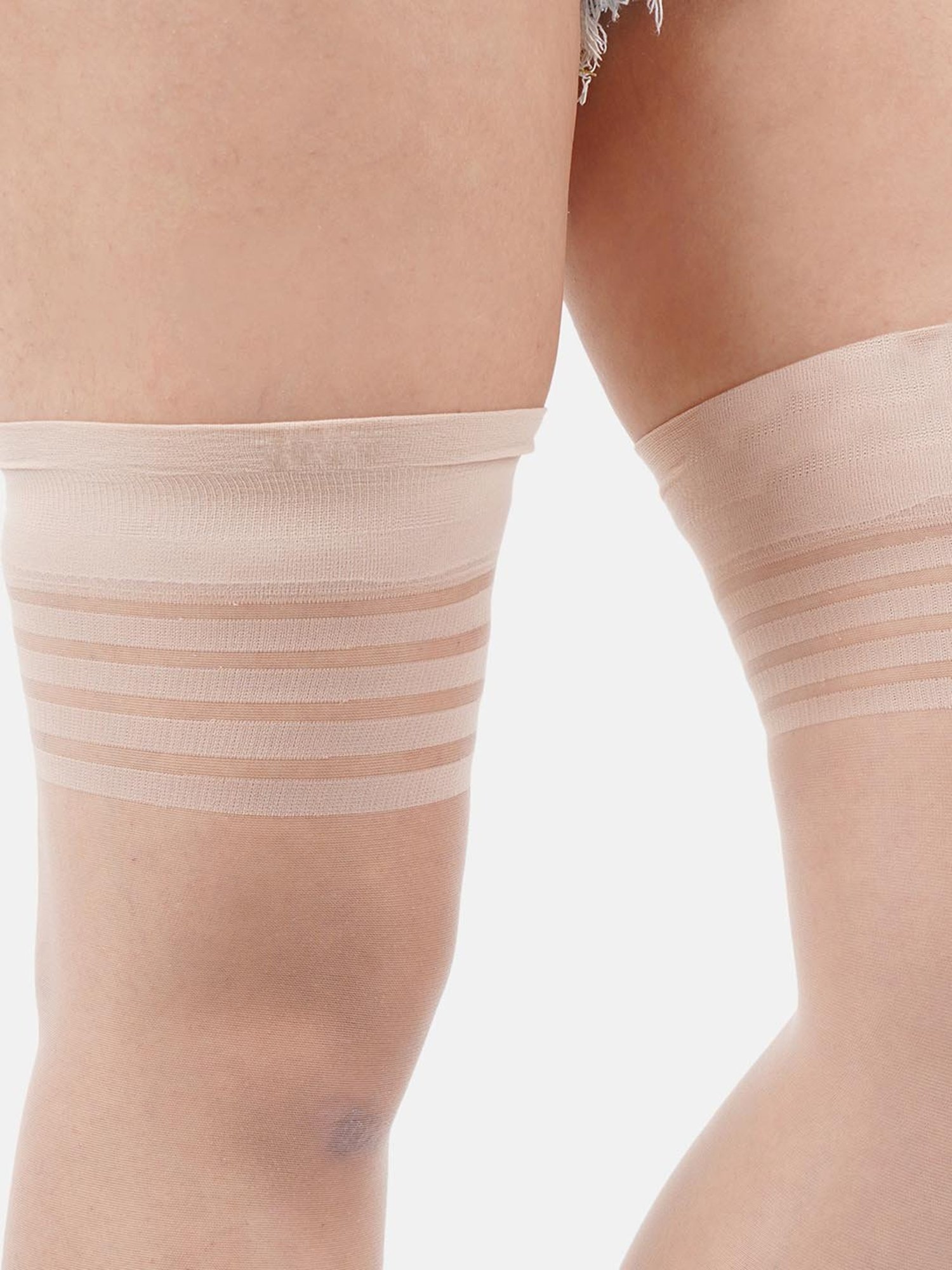 NEXT 2 SKIN Tan Striped Stockings - Pack of 2