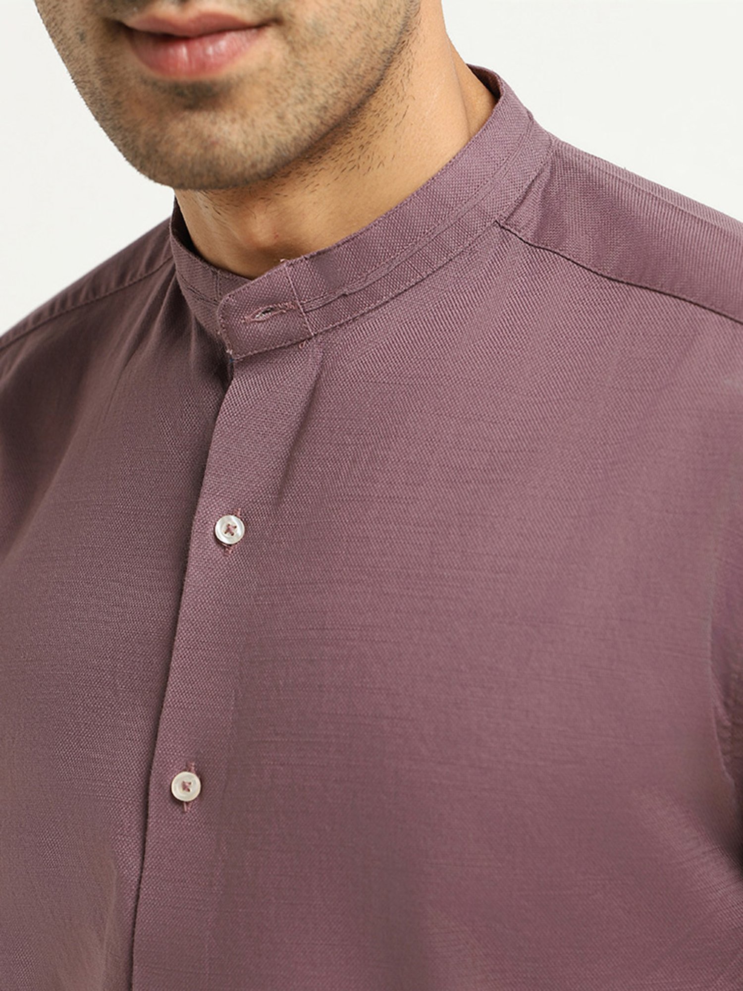 Ascot by Westside Purple Plain Relaxed Fit Shirt