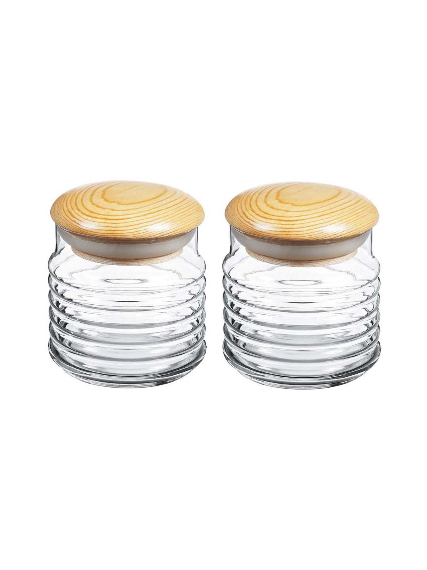 Aristo Silver Stainless Steel Storage Containers with Base Stand - Set of 7