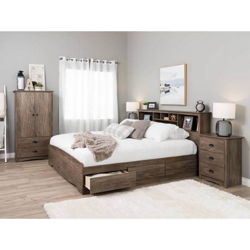 Jupiter Mid Tufted Platform Bed - Queen - Gray - Baxton Studio
