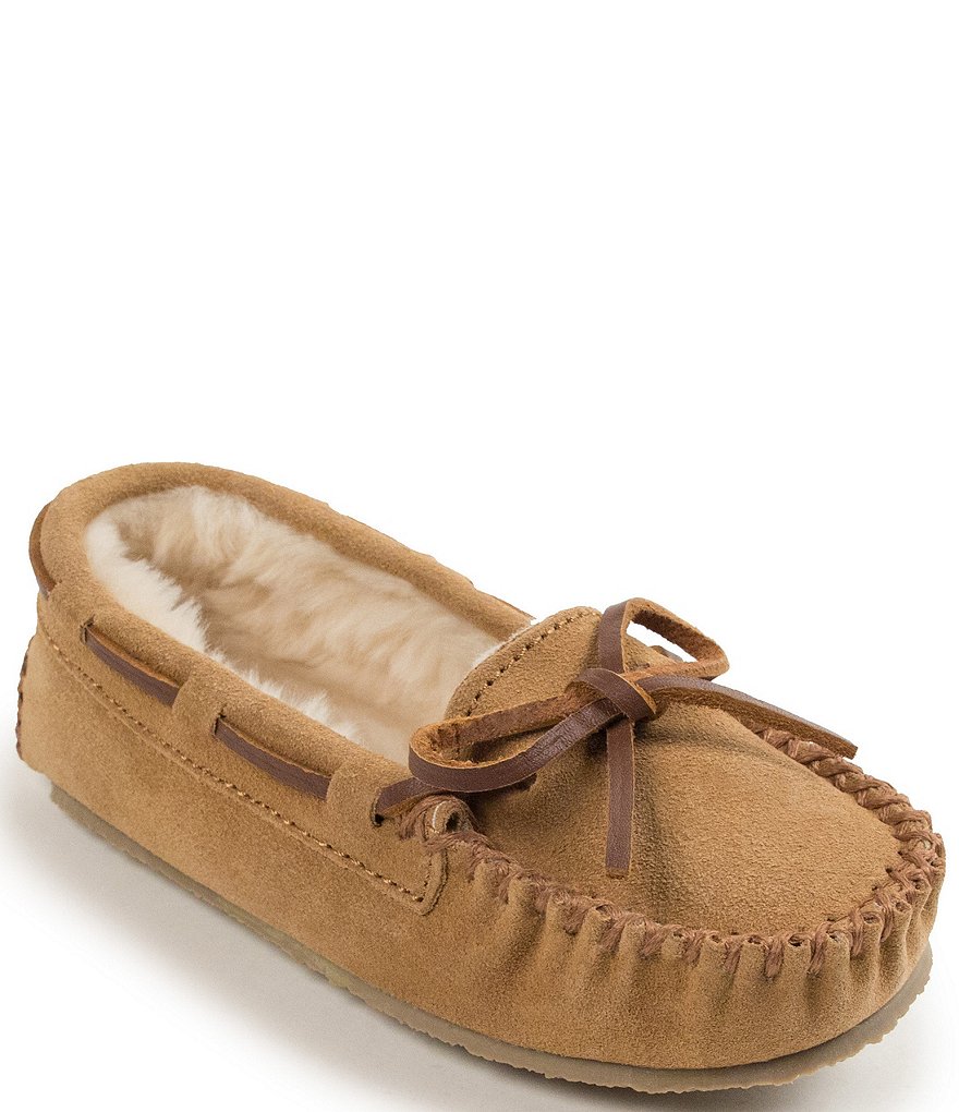 Minnetonka Kids' Cassie Suede Slippers (Toddler)