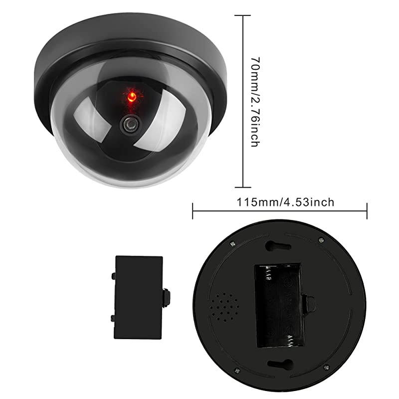 Dome Dummy Fake Security CCTV Dome Camera Simulation Monitor with LED Blinking LightOutdoorIndoor Use for Homes amp Business1 Pack