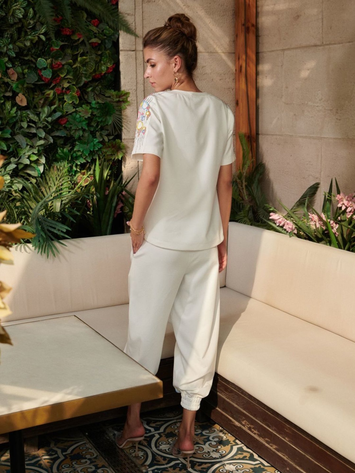 Cin Cin White Audace Party Edit Berlin Joggers