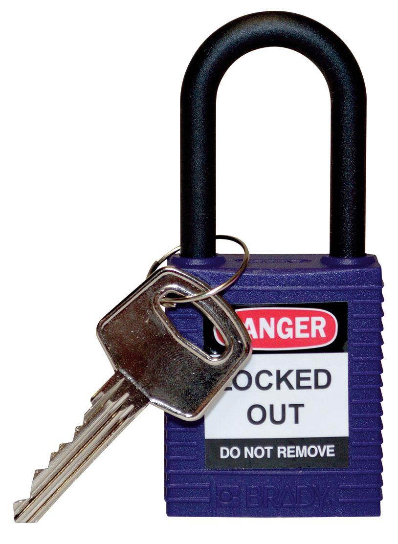Lockout Padlock,KD,Purple,1-3/4"H BRADY 123331