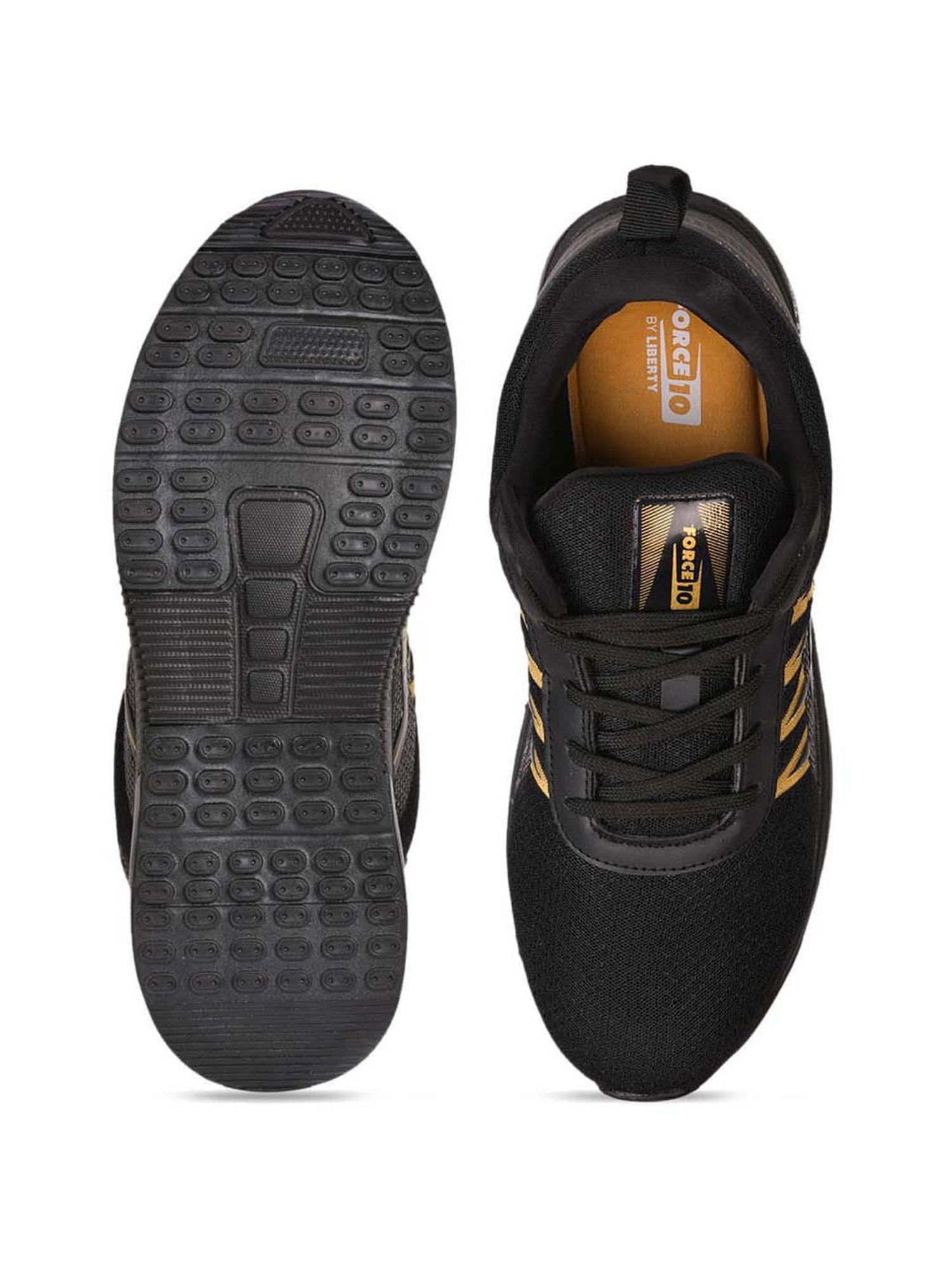 Force 10 by Liberty Men's Black Running Shoes