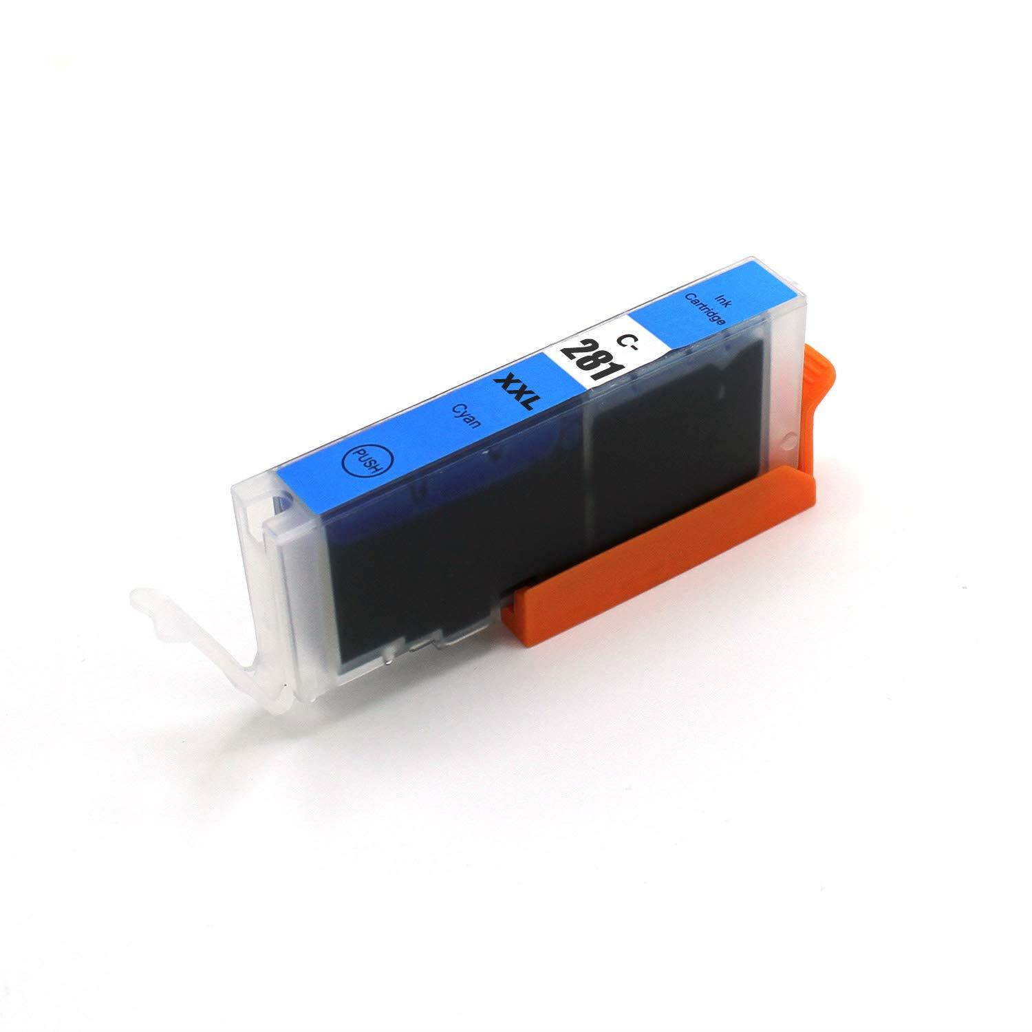 5 Pack INK4WORK Compatible Ink Cartridge Replacement for Canon PGI-280XXL CLI-281XXL PGI280 XXL CLI281 XXL for PIXMA TS6120 TS8120 TS9120 TR7520 TR8520