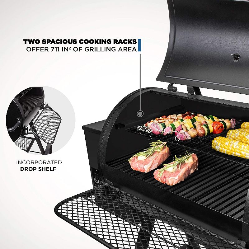 Zulay Kitchen 18" Grill Brush 100% Rust Proof Stainless Steel Bristles and a Sharp Metal Scraper with Long and Sturdy Handle