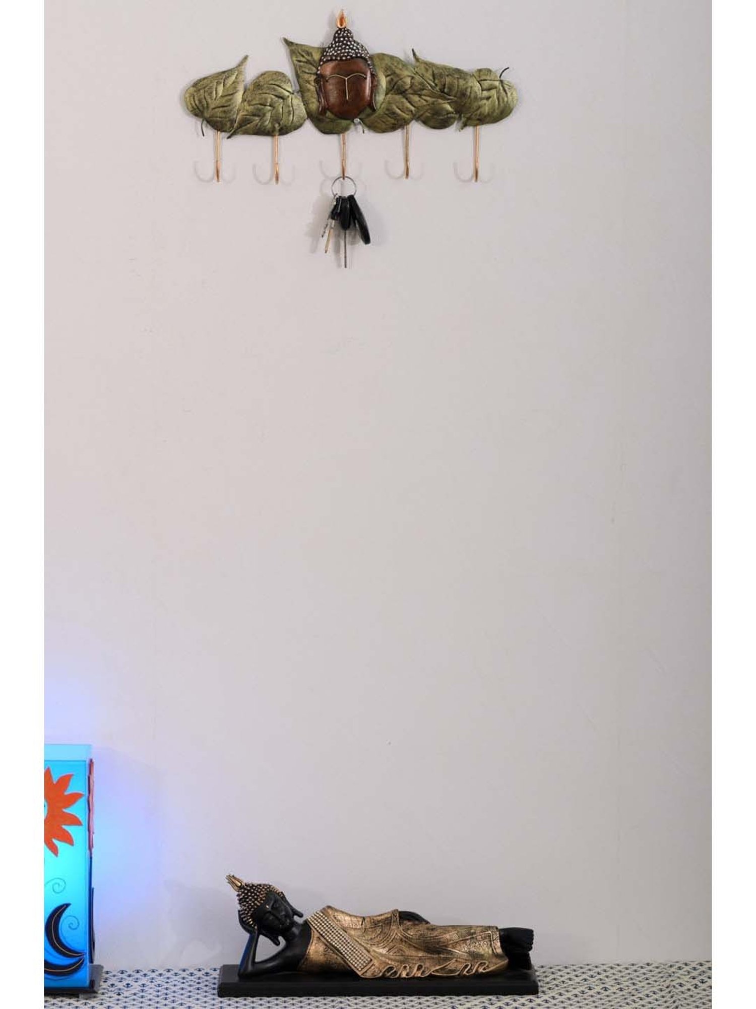 Gathari White & Orange Ceramic Desk Planter