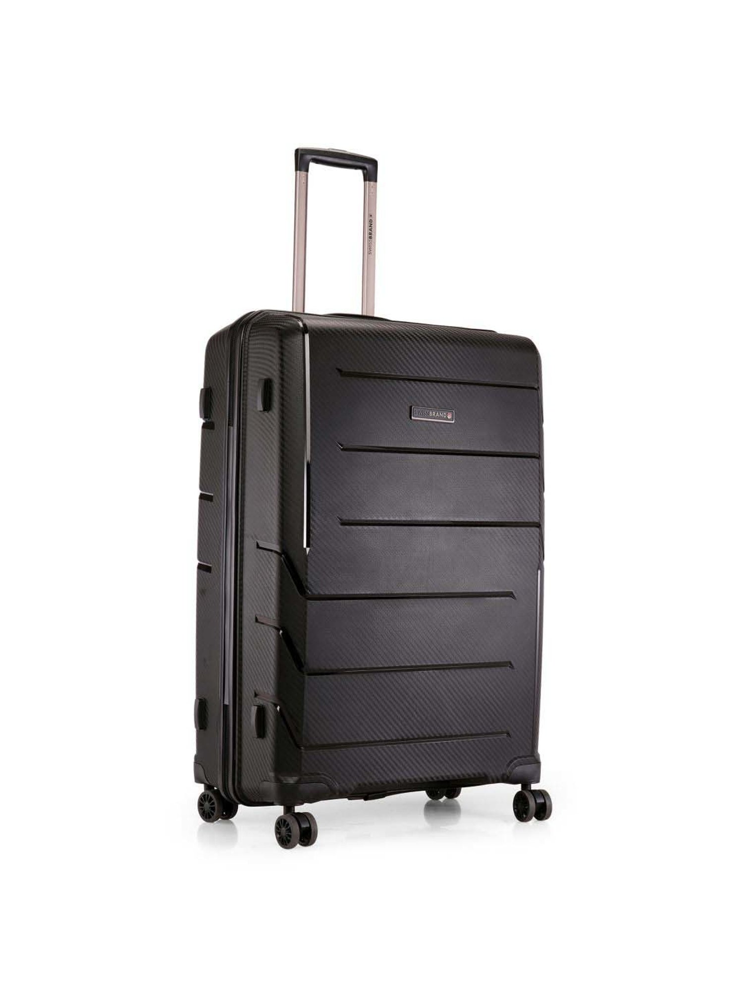 Swiss Brand Matterhorn Black Large Hard Trolley Bag - 29 cm