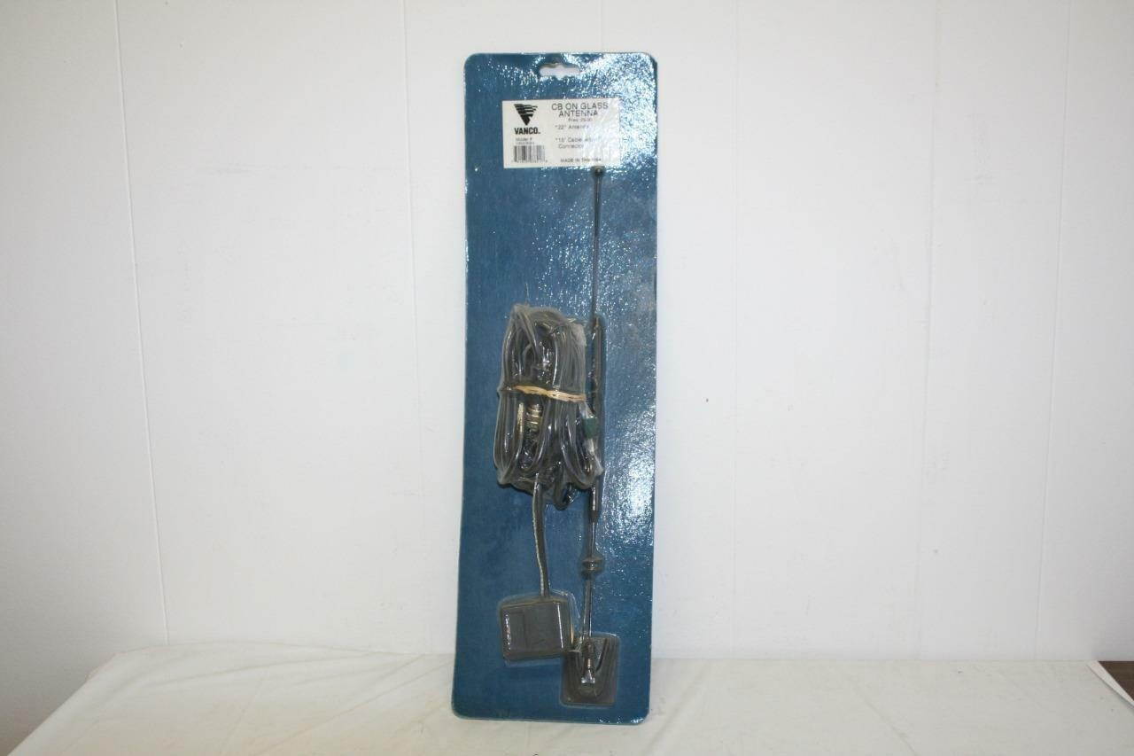 Vanco CB on Glass Antenna 22",  15' cable w/PL259 connector VANCBGM Made in USA