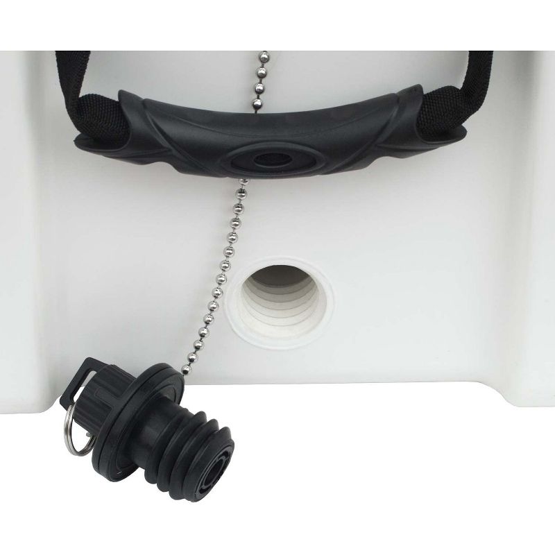 Driftsun Heavy Duty Rotomolded Thermoplastic UV Resistant Portable 20 Quart Insulated Hardside Ice Chest Beverage Cooler, White