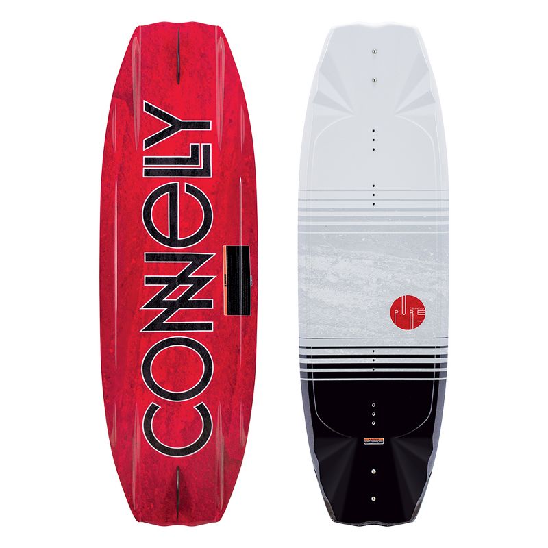 CWB Connelly 62204253 Lake Water Sports Mens Beginner Pure Wakeboard 141 with Venza Boots, Red