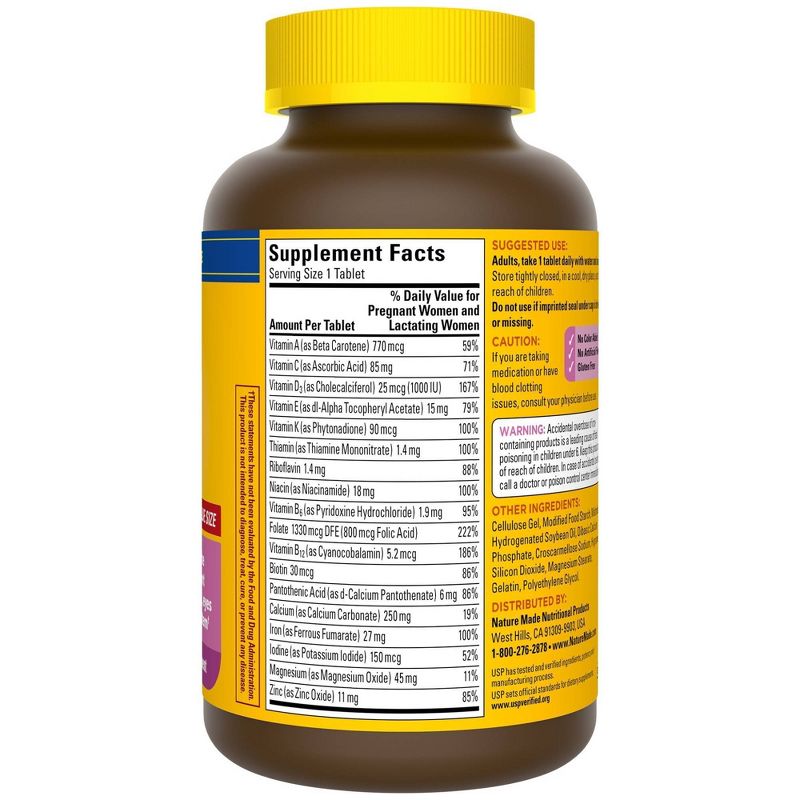 Nature Made Prenatal Multivitamin Tablets - 250ct