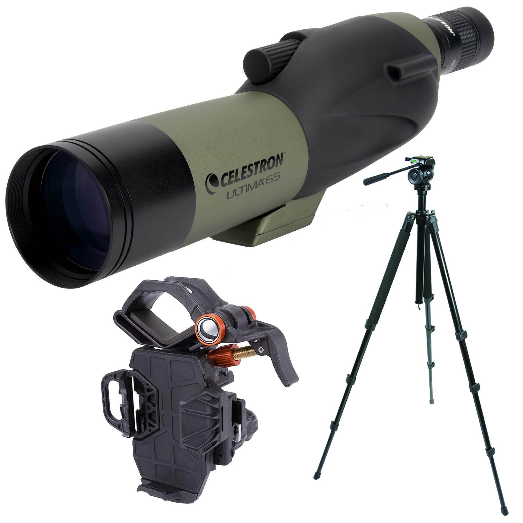 Celestron Ultima 65mm Spotting Scope with 18-55x Eyepiece and NeXYZ  Bundle