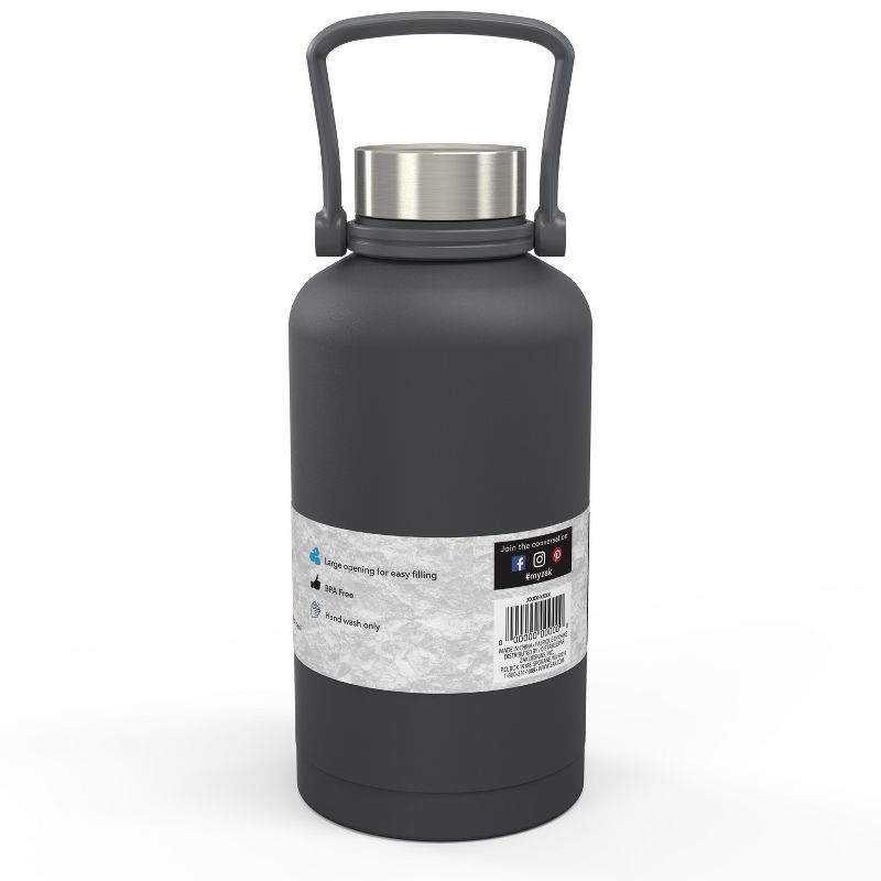 Zak Designs! 64oz Double Wall Stainless Steel Growler - Dark Gray