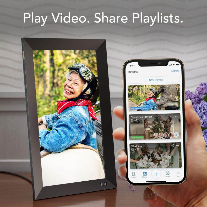 Nixplay 13 Inch Full HD Smart Digital Photo Frame W13D - Share Via Email or App