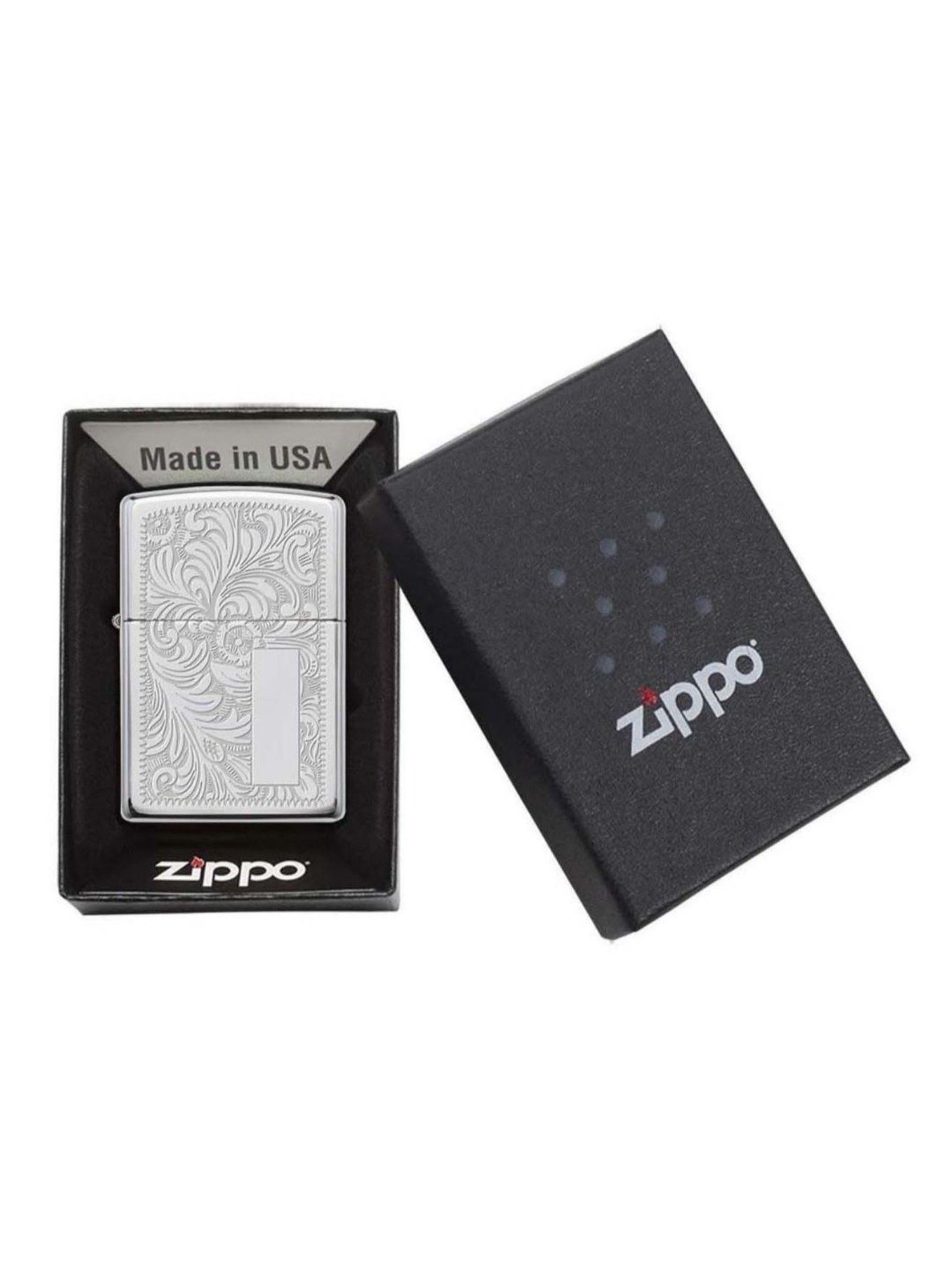 Zippo Silver Venetian 352 Brass Windproof Pocket Lighter