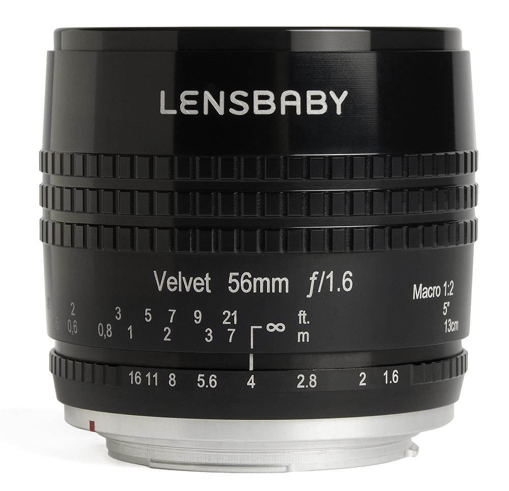 Lensbaby Velvet 56, 56mm f/1.6 Macro Lens for Nikon F - Black Finish #LBV56BN