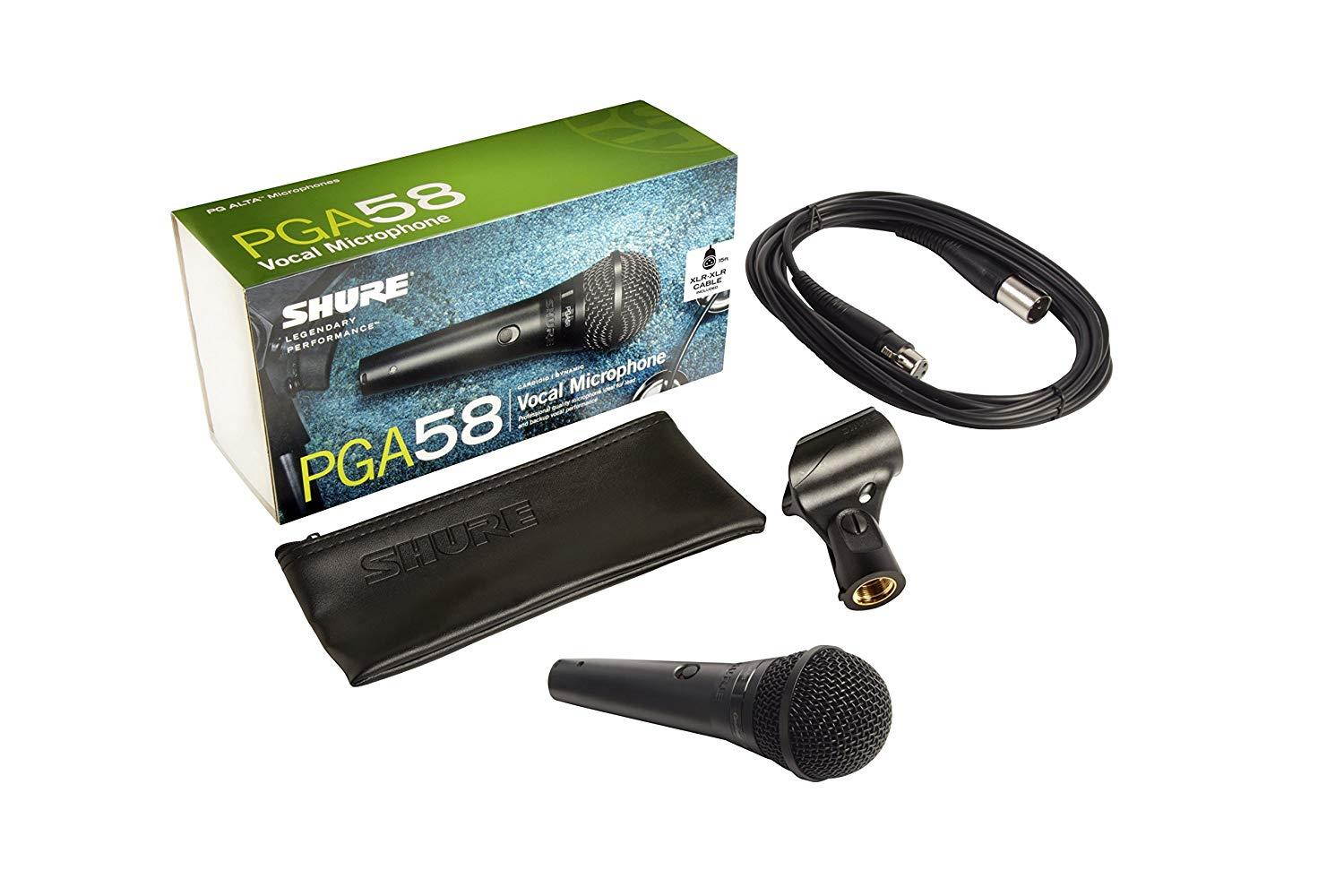 Shure PGA58-XLR Cardioid Dynamic Vocal Microphone