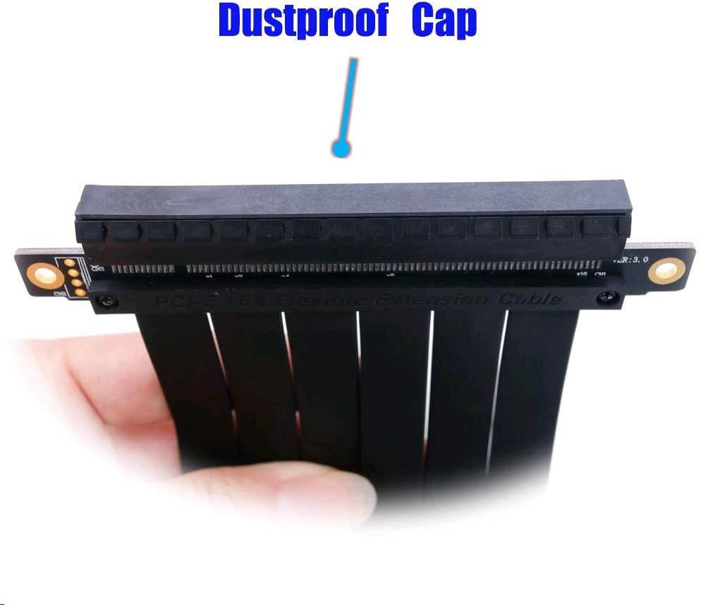 20cm/7.87inch PCIE Extension Cable PCI-E X16 128Gb High Speed Flexible Extension Cable PCI Express 3.0 16X Extension Cable pci e Riser PCIe 16X 180 Degree Cable