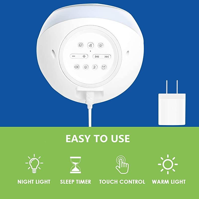 Time to Wake Alarm Clock for Kids Childrens Sleep Trainer Kids Wake Up Light Sleep Sound Machine