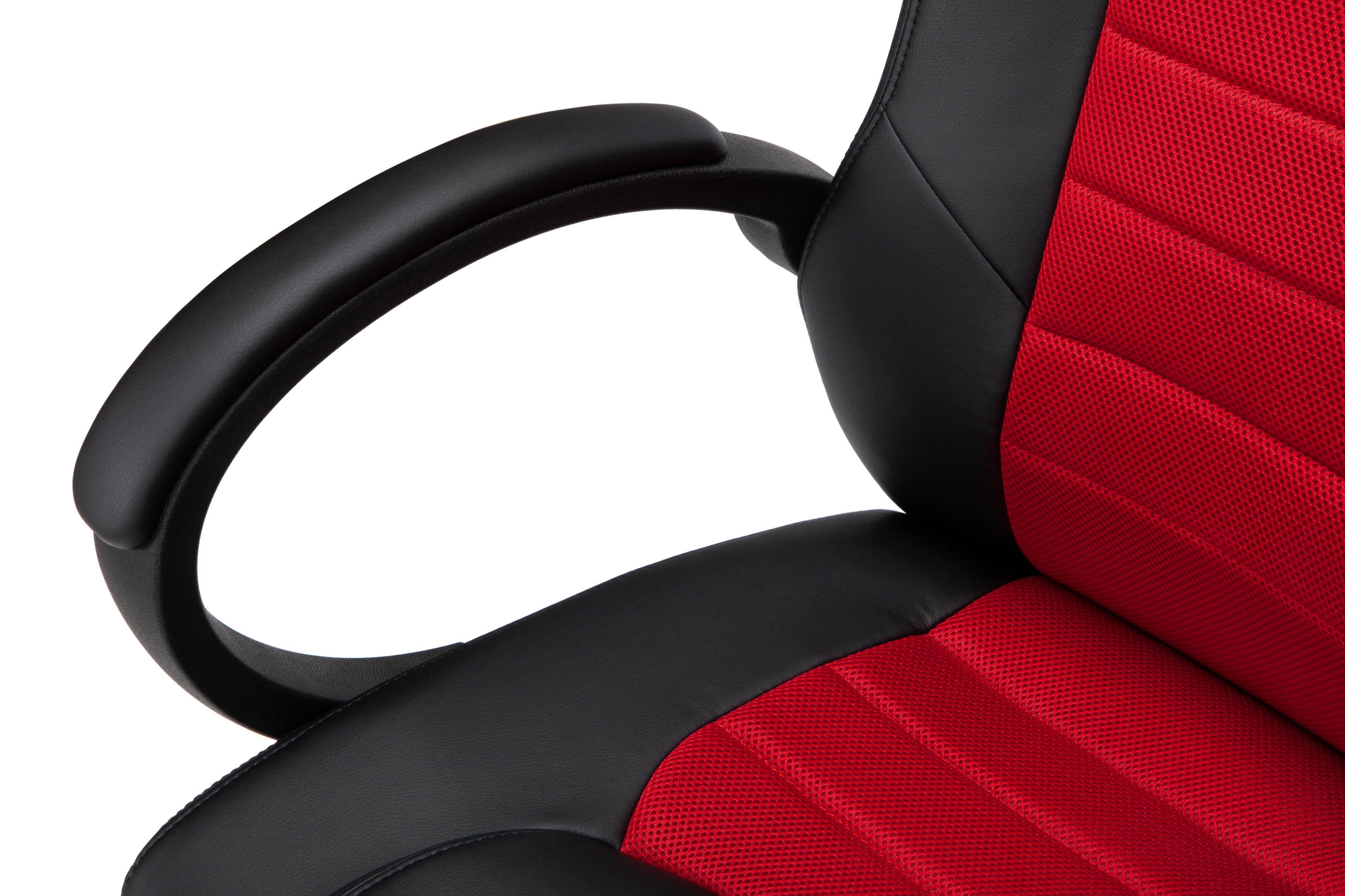 Essentials Collection High-Back Gaming Chair, Padded Loop Arms, in Red (ESS-3083HB-RED)