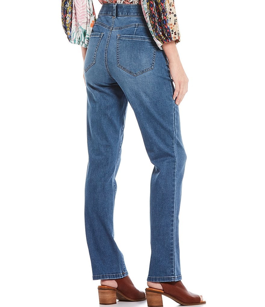 Code Bleu Petite Size F'AB Body Sculpt Straight Leg Jeans