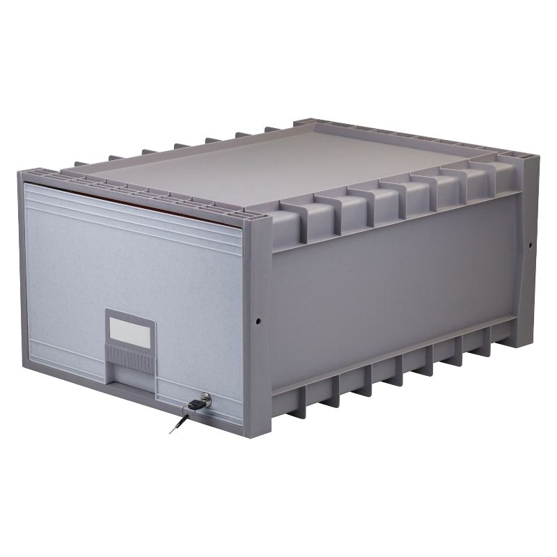 Storex Stackable Archive Storage 24" Drawer Legal Size - Gray