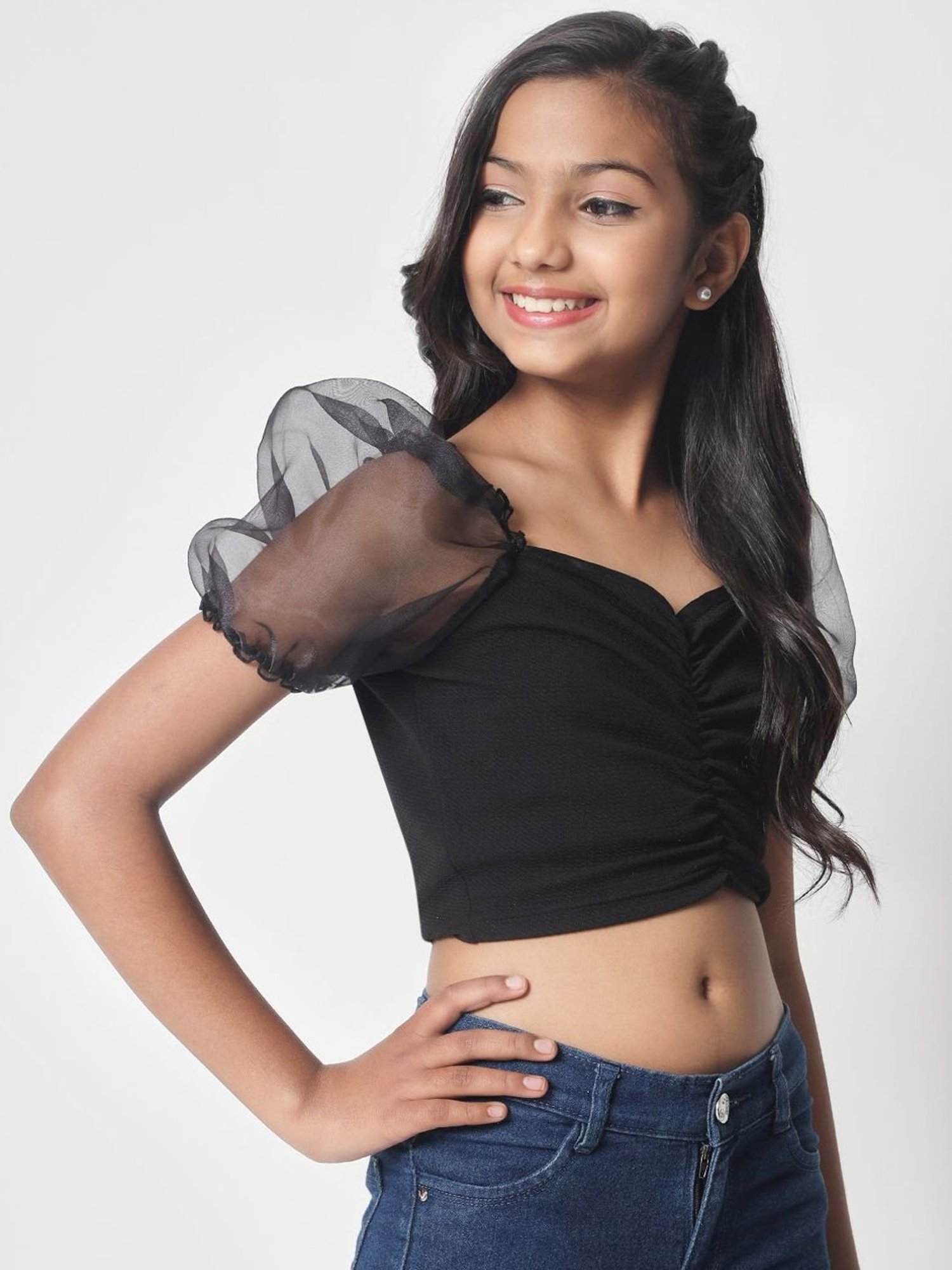 Cutecumber Kids Plum Lace Top