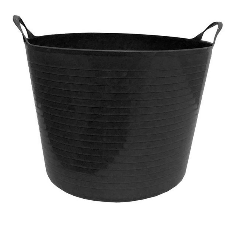 Tuff Stuff Products F12-BK Large 12 Gallon Plastic Flex Tub with Handles, Black