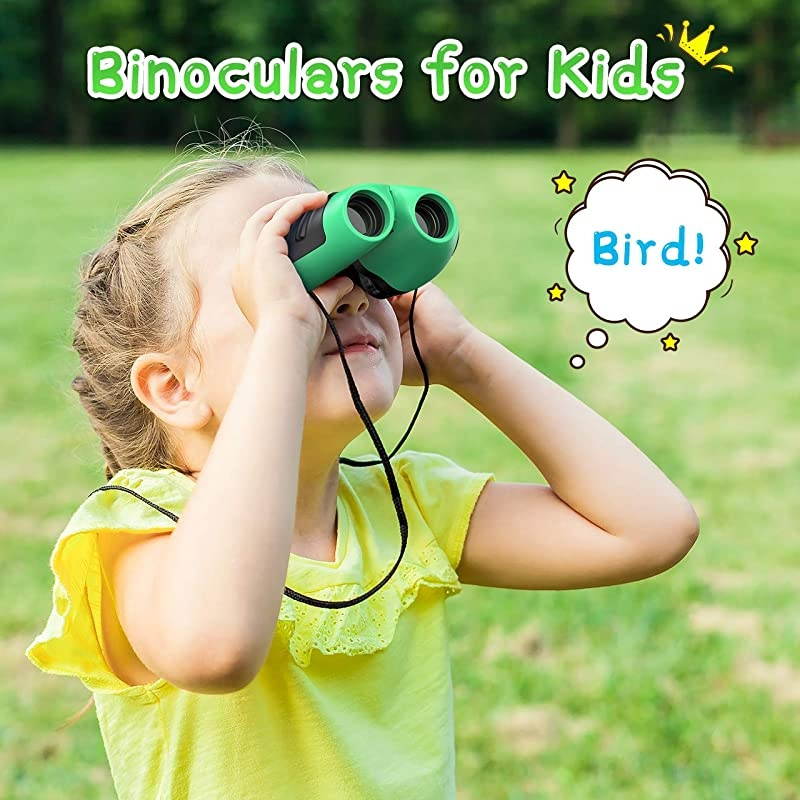 Binoculars for Kids Outdoor Toys for 312 Years Old Kids 8X21 High Resolution Compact Waterproof Bird Watching Foldable Binocular Perfect for TravelCampingHikingBirthday XmasYellow