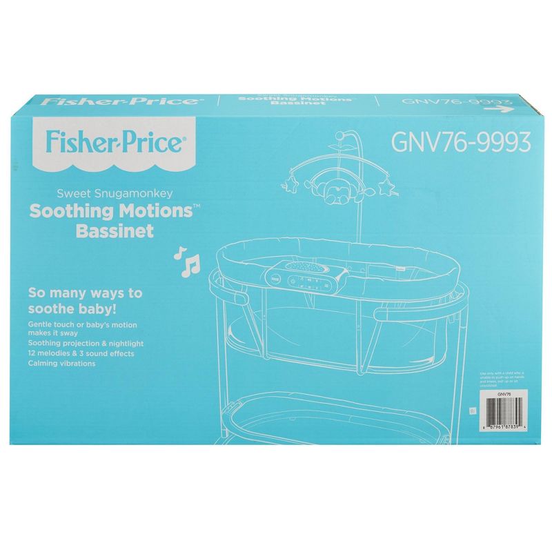 Simmons Kids' Silent Auto Gliding Deluxe Bassinet - Embossed Paisley