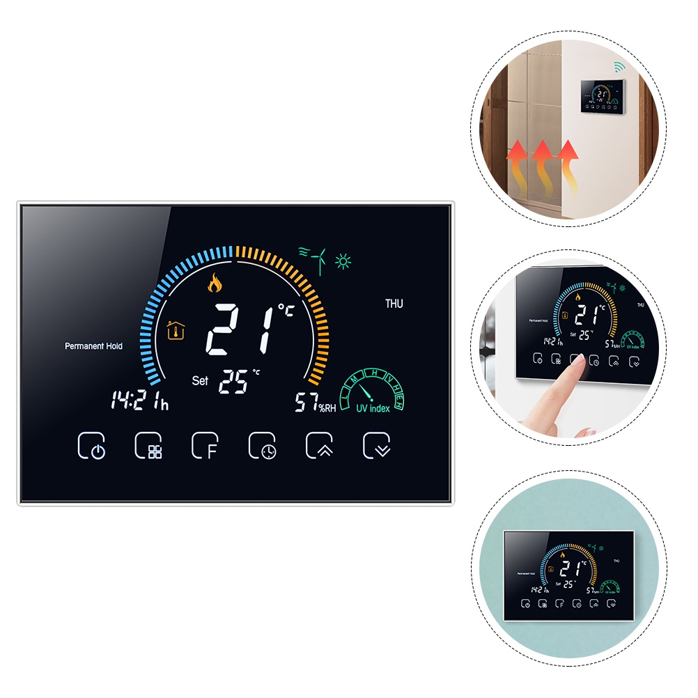 1 Set Smart Touchscreen Thermostat Home Energy Save Intelligent Thermoregulator