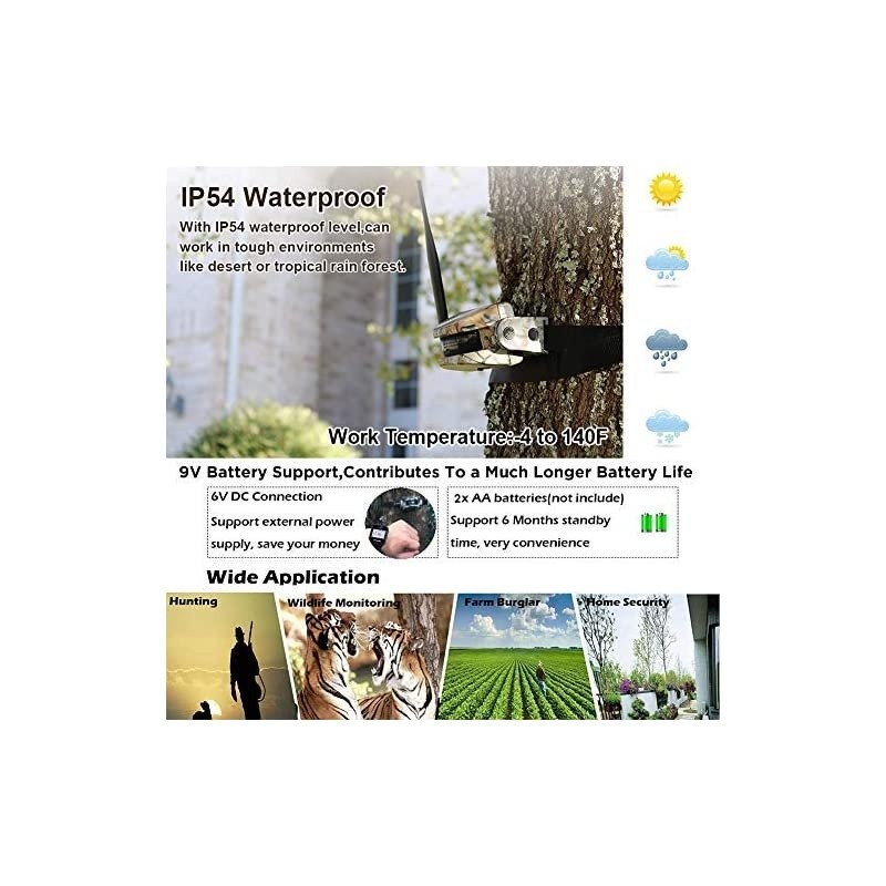 Security Sensors/Outdoor Animals Alarm System Kit 360&deg;20m/ Long Range IR IP54 Motion Detector&Sensor with Sound/Vibration/Visual Three Alerts for Hunting/Camping/Home Security