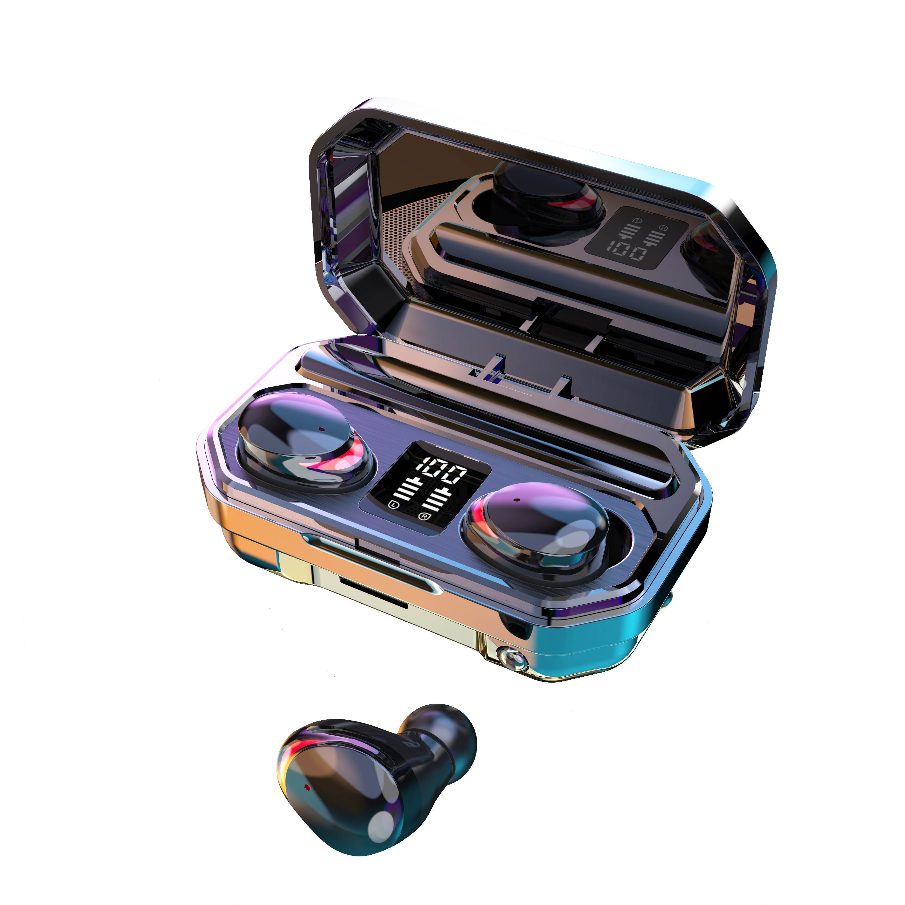 CASUNG True Wireless Earbuds TWS Bluetooth5.0 Headphones Touch Control Bluetooth Headphones in-Ear Stereo Earphones with Charging Case 9D HiFi Headsets Wireless Earphones with Built-in Mic Sports Work